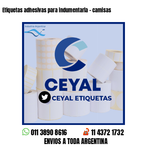 Etiquetas adhesivas para indumentaria - camisas
