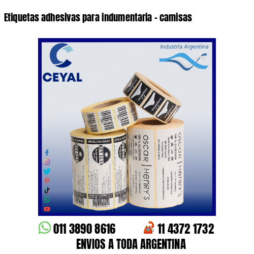 Etiquetas adhesivas para indumentaria – camisas