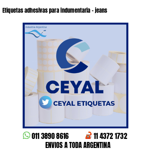Etiquetas adhesivas para indumentaria - jeans