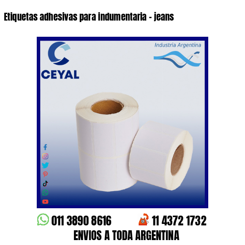 Etiquetas adhesivas para indumentaria – jeans