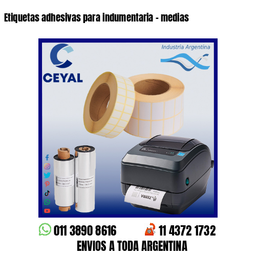 Etiquetas adhesivas para indumentaria – medias