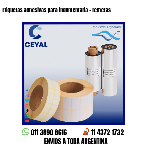 Etiquetas adhesivas para indumentaria – remeras