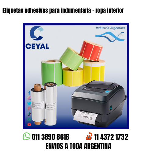 Etiquetas adhesivas para indumentaria – ropa interior