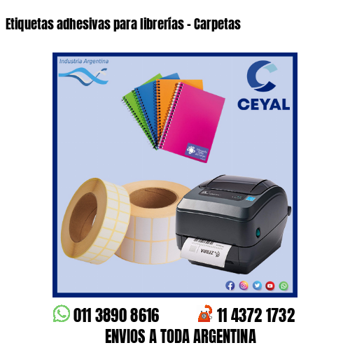 Etiquetas adhesivas para librerías – Carpetas