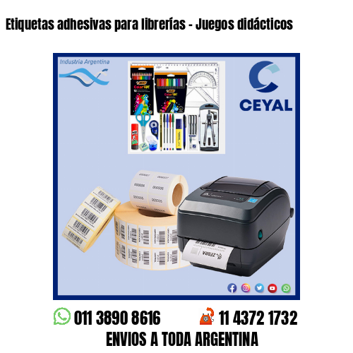 Etiquetas adhesivas para librerías – Juegos didácticos