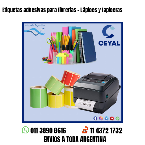 Etiquetas adhesivas para librerías – Lápices y lapiceras