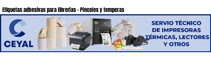Etiquetas adhesivas para librerías - Pinceles y temperas