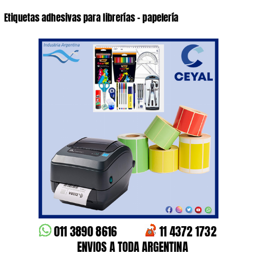 Etiquetas adhesivas para librerías – papelería