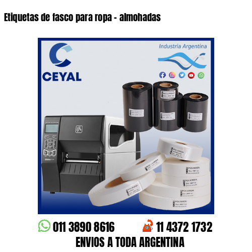 Etiquetas de fasco para ropa – almohadas