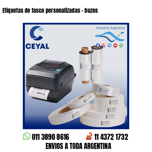 Etiquetas de fasco personalizadas – buzos