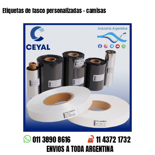 Etiquetas de fasco personalizadas – camisas