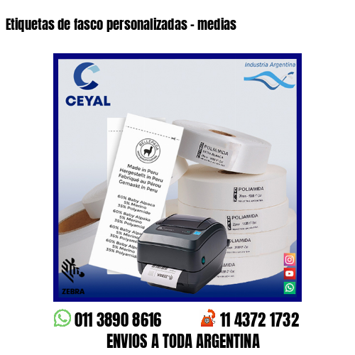 Etiquetas de fasco personalizadas – medias