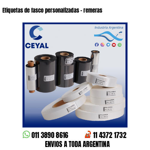 Etiquetas de fasco personalizadas – remeras