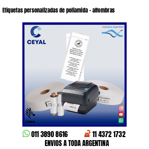 Etiquetas personalizadas de poliamida – alfombras