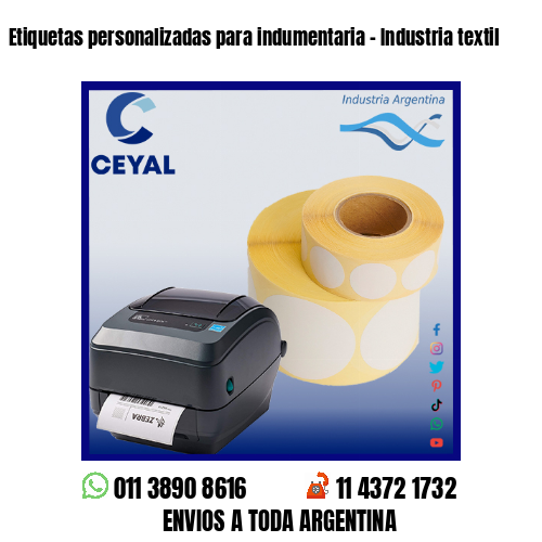 Etiquetas personalizadas para indumentaria – Industria textil