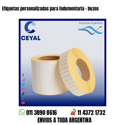Etiquetas personalizadas para indumentaria – buzos