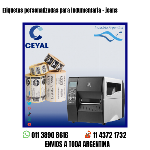 Etiquetas personalizadas para indumentaria – jeans