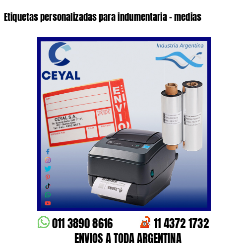 Etiquetas personalizadas para indumentaria – medias