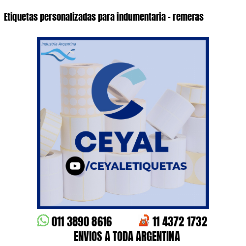 Etiquetas personalizadas para indumentaria - remeras