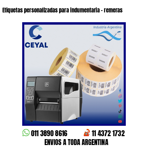 Etiquetas personalizadas para indumentaria – remeras