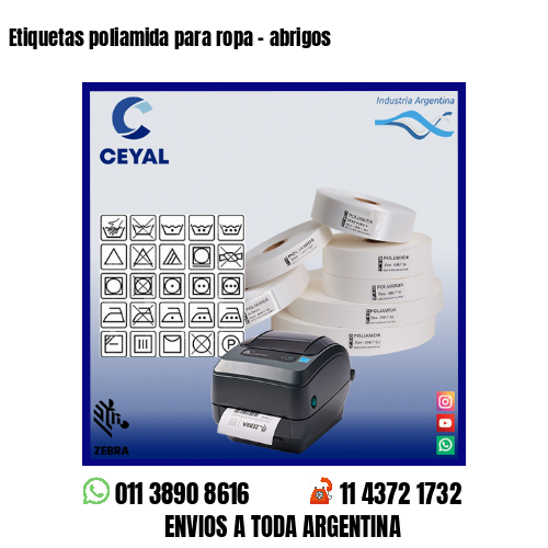 Etiquetas poliamida para ropa – abrigos