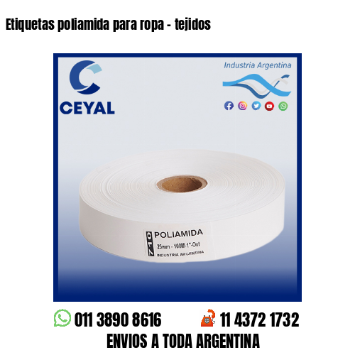 Etiquetas poliamida para ropa – tejidos