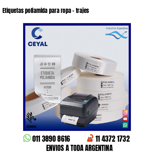 Etiquetas poliamida para ropa – trajes