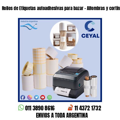 Rollos de Etiquetas autoadhesivas para bazar – Alfombras y cortinas