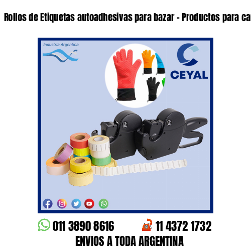 Rollos de Etiquetas autoadhesivas para bazar – Productos para camping