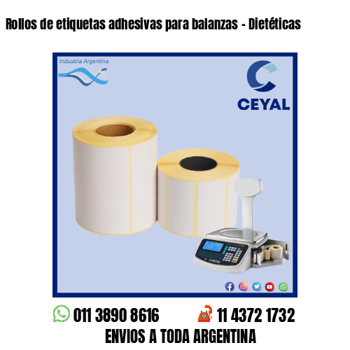 Rollos de etiquetas adhesivas para balanzas – Dietéticas