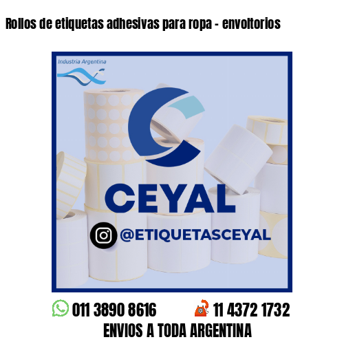 Rollos de etiquetas adhesivas para ropa - envoltorios