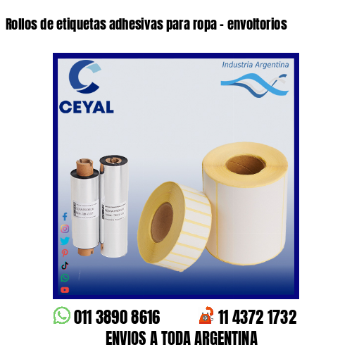 Rollos de etiquetas adhesivas para ropa – envoltorios