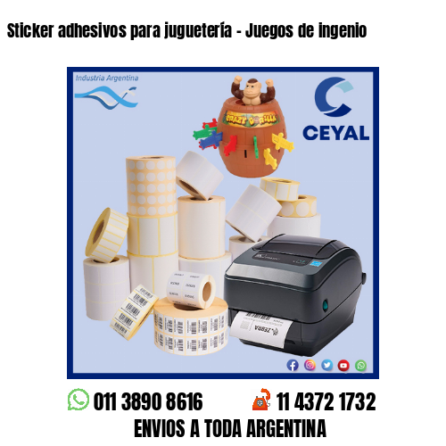 Sticker adhesivos para juguetería – Juegos de ingenio