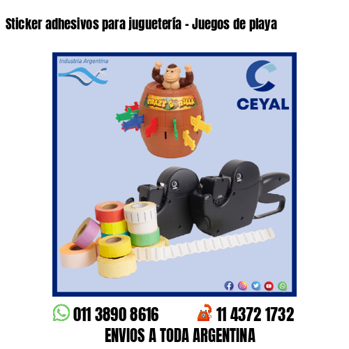 Sticker adhesivos para juguetería – Juegos de playa
