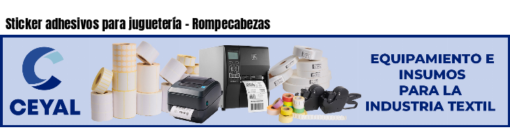 Sticker adhesivos para juguetería - Rompecabezas