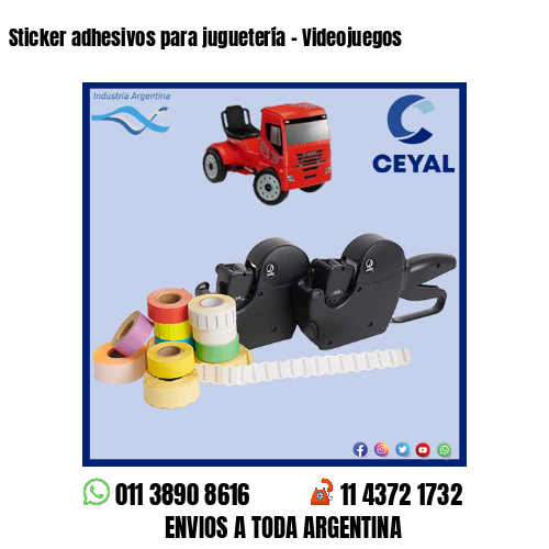 Sticker adhesivos para juguetería – Videojuegos