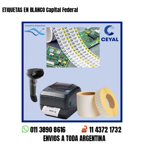 ETIQUETAS EN BLANCO Capital Federal