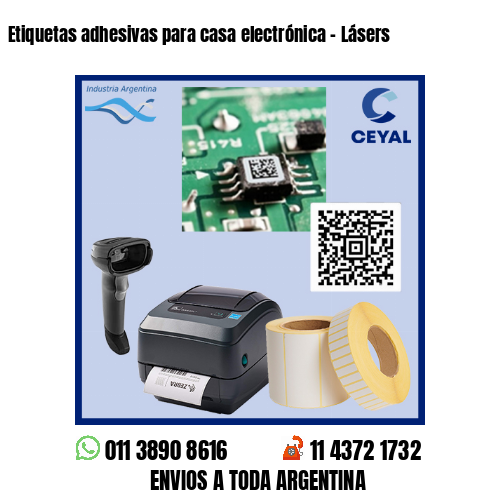 Etiquetas adhesivas para casa electrónica – Lásers
