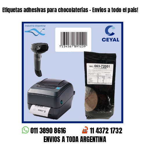 Etiquetas adhesivas para chocolaterías – Envíos a todo el país!