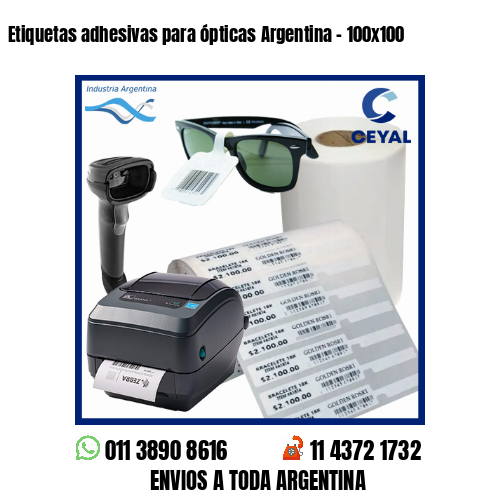 Etiquetas adhesivas para ópticas Argentina – 100×100