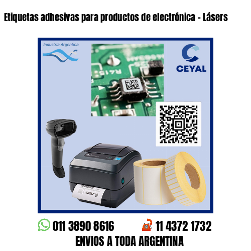 Etiquetas adhesivas para productos de electrónica – Lásers