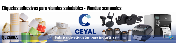 Etiquetas adhesivas para viandas saludables - Viandas semanales