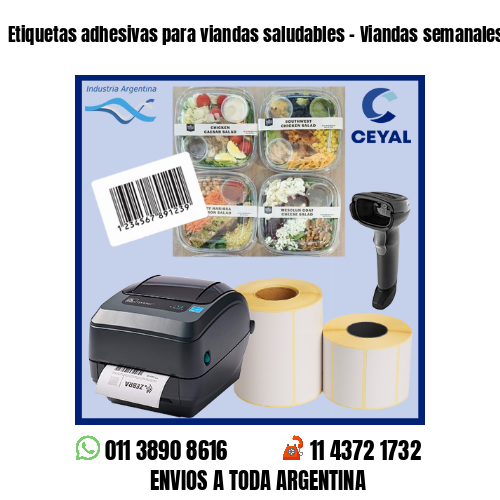 Etiquetas adhesivas para viandas saludables – Viandas semanales