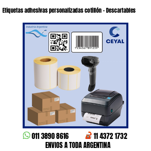 Etiquetas adhesivas personalizadas cotillón – Descartables