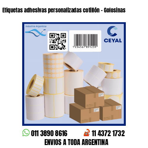 Etiquetas adhesivas personalizadas cotillón – Golosinas