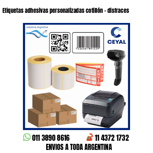 Etiquetas adhesivas personalizadas cotillón – disfraces