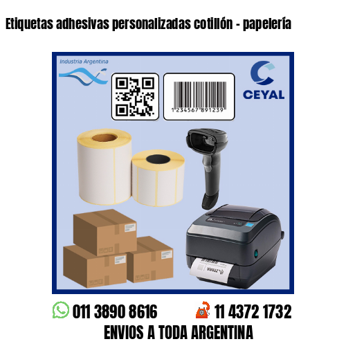 Etiquetas adhesivas personalizadas cotillón – papelería