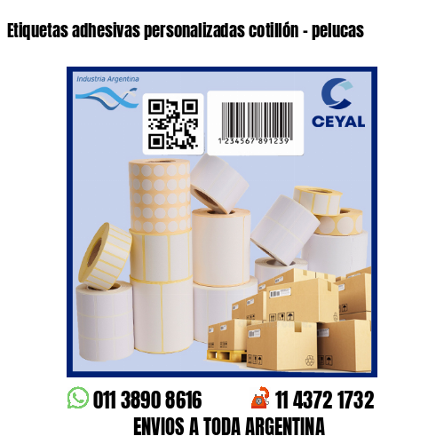 Etiquetas adhesivas personalizadas cotillón – pelucas