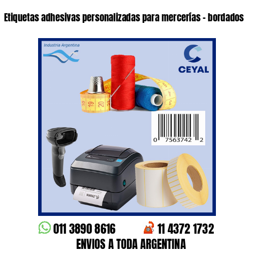Etiquetas adhesivas personalizadas para mercerías – bordados