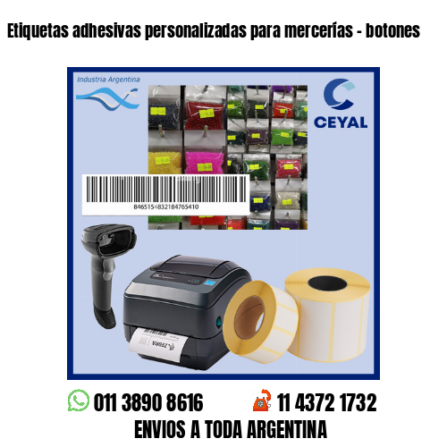 Etiquetas adhesivas personalizadas para mercerías – botones